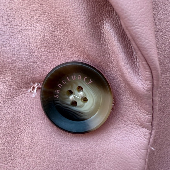 Sanctuary Faux Leather Blazer Jacket Corset Back Tie Pink Women’s XS - Picture 16 of 16